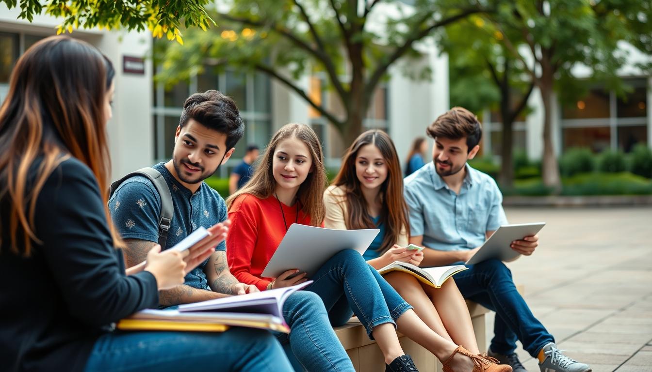 Modern university campus for students