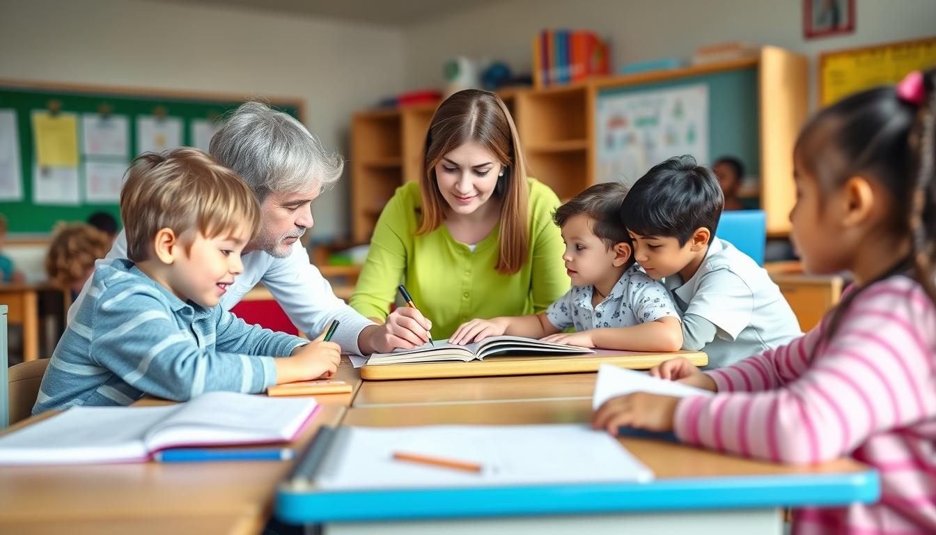 Students working in research laboratory